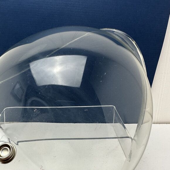 NEW Vintage Gran-Prix Retro Clear Bubble 3 Snap Helmet Shield Visor NOS *Flaw* - Picture 6 of 7